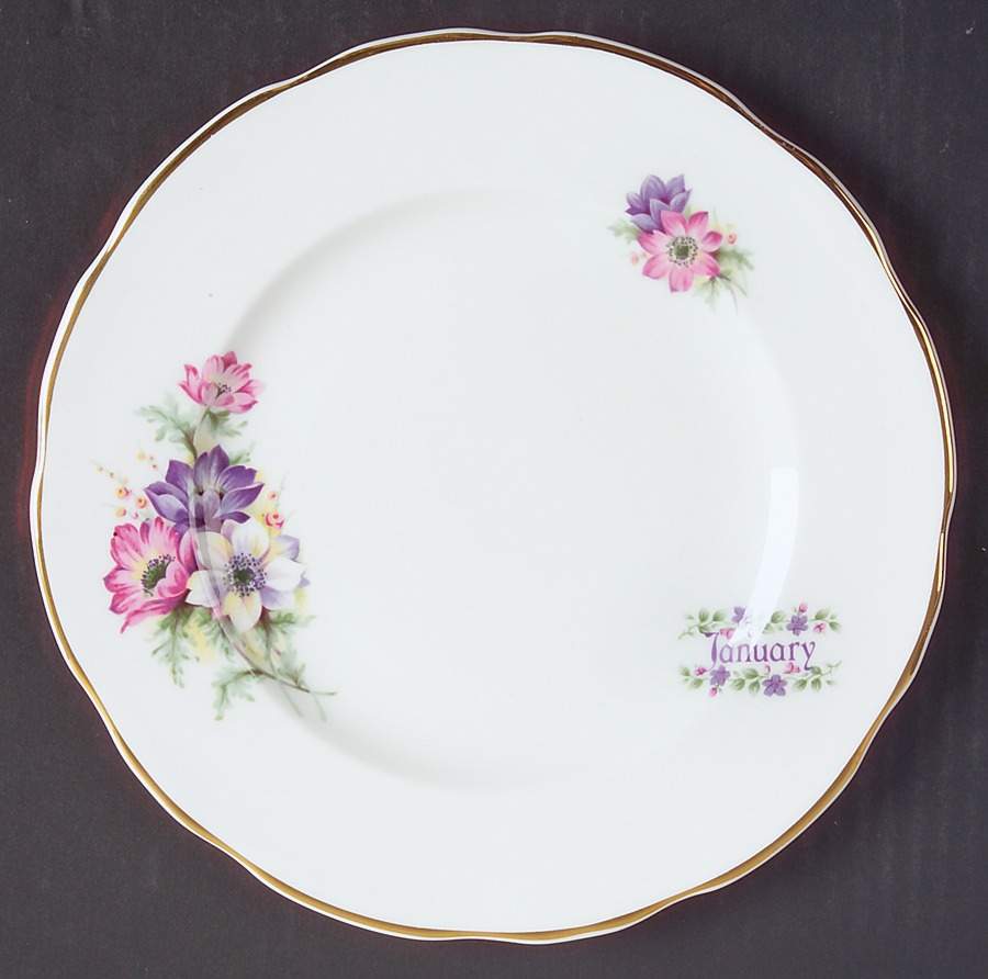 Flower of The Month Salad Plate by Crown Trent-1