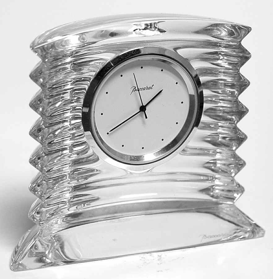 Lalande Small Quartz Clock by Baccarat-1