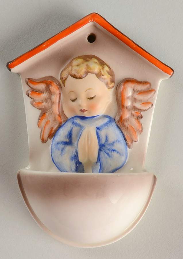 Angel Praying-Holy Water Font Tm7-Holy Water Font, White Angel - Boxed by M.I. Hummel-1