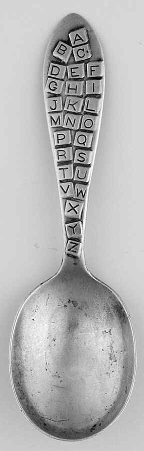 ABC (Sterling) Straight Handle Baby Spoon by International Silver-1