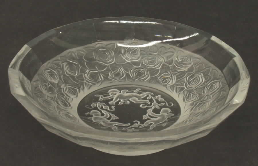 Roses & Cherubs 5" Round Bowl by Lalique-1