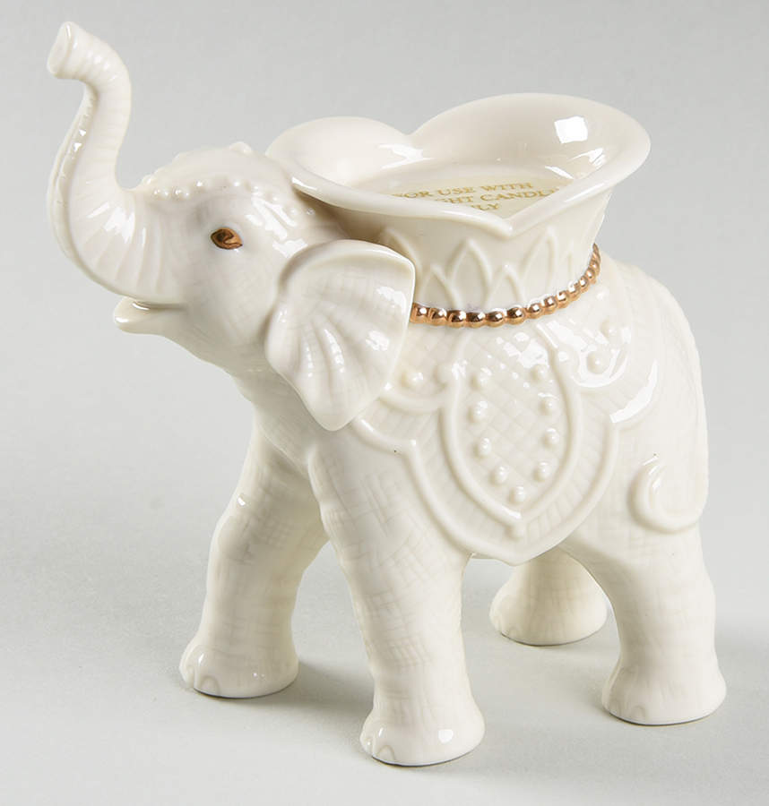 Jeweled Elephant Figural Tea Light Candleholder by Lenox-1
