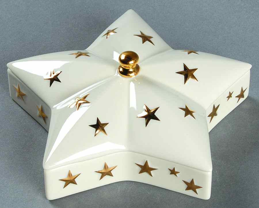 Gold Star Star Shaped Box & Lid by Lenox-1