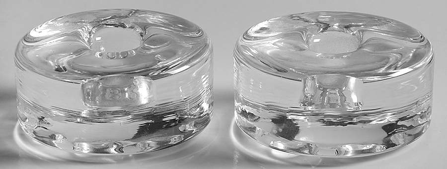 Sven Palmqvist (Sp) 3" Single Light Candlestick, Pair by Orrefors-1