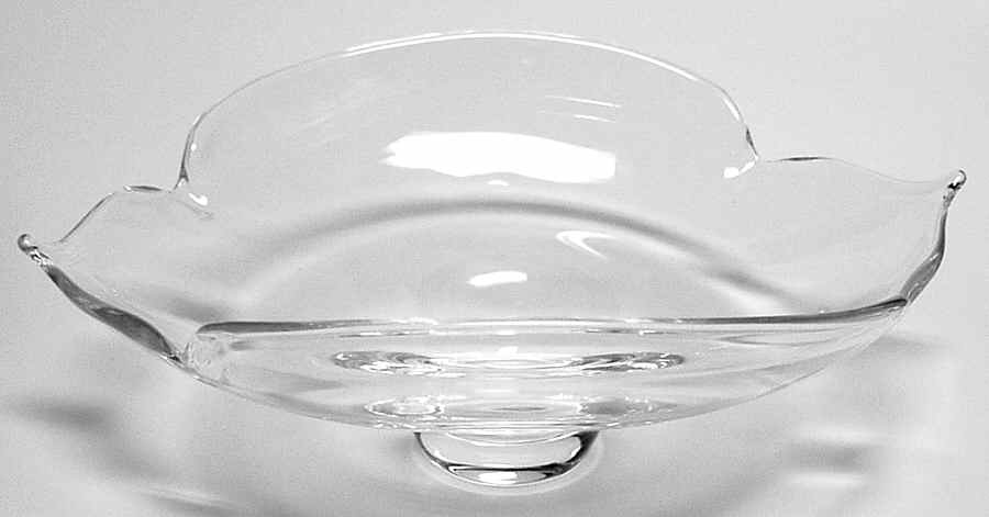 Calyx (Donald Pollard) 9" Round Crimped Bowl by Steuben-1