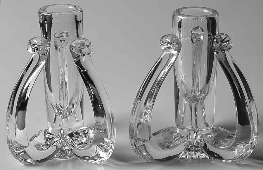 8234 (Set of 2) 4" Single Light Candlesticks by Steuben-1