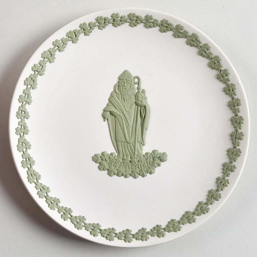 Celadon on Cream Color Jasperware Collector Plate by Wedgwood-1