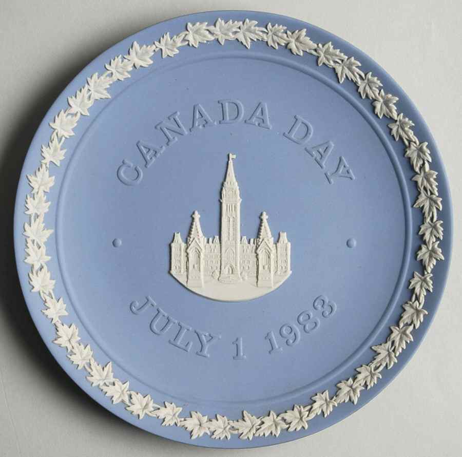 Cream Color on Lavender (Pale Blue) Jasperware Collector Plate by Wedgwood-1