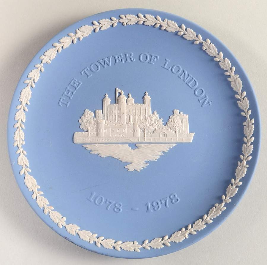 Cream Color on Lavender (Pale Blue) Jasperware Collector Plate by Wedgwood-1