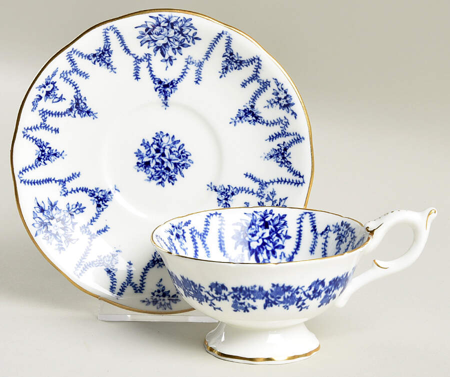 4066 Footed Cup & Saucer Set by Coalport-1