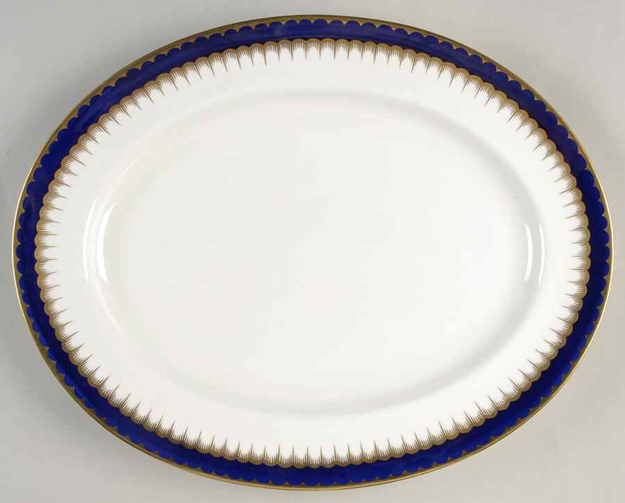 6143 Cobalt Blue 15" Oval Serving Platter by Coalport-1