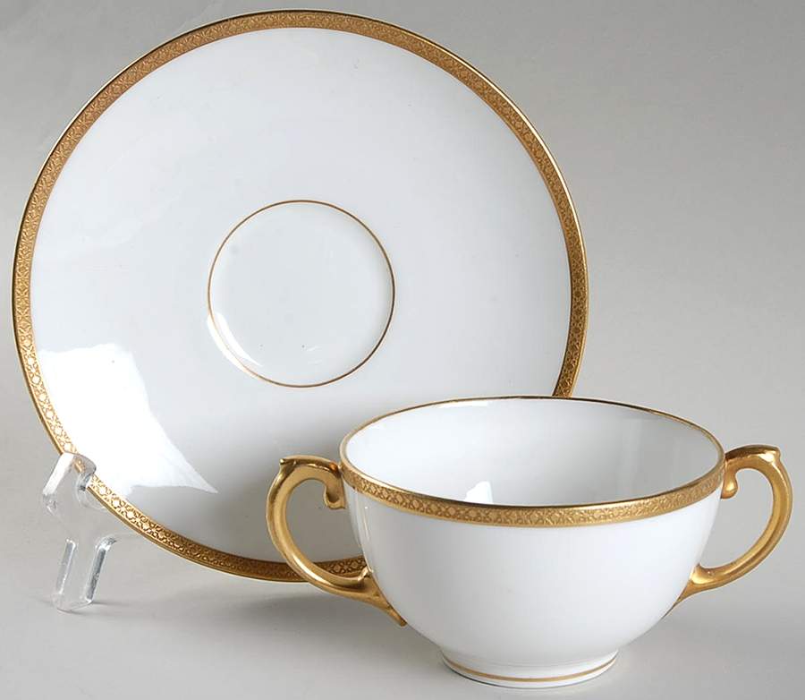 6518 Flat Bouillon Cup & Saucer by Coalport-1