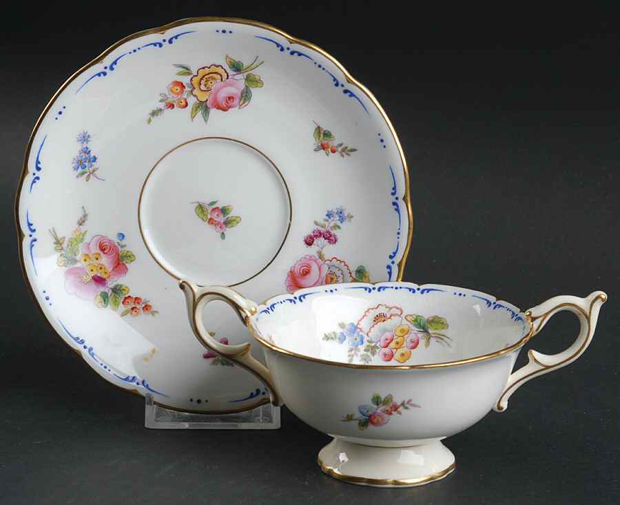 7405 Footed Bouillon Cup & Saucer by Coalport-1