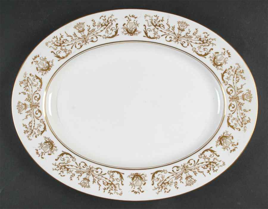 Allegro 13" Oval Serving Platter by Coalport-1