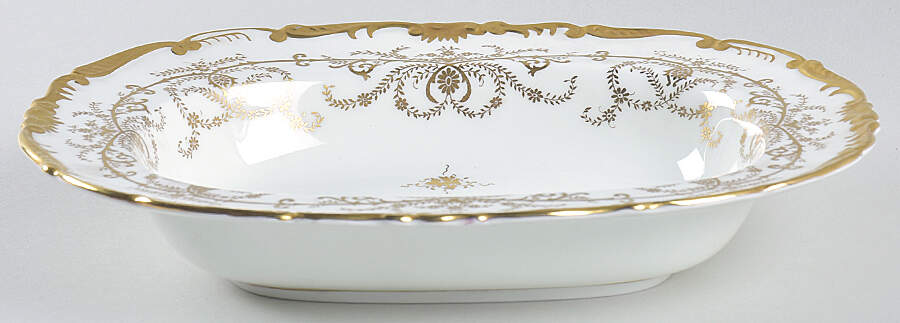 Anniversary White 9" Oval Vegetable Bowl by Coalport-1