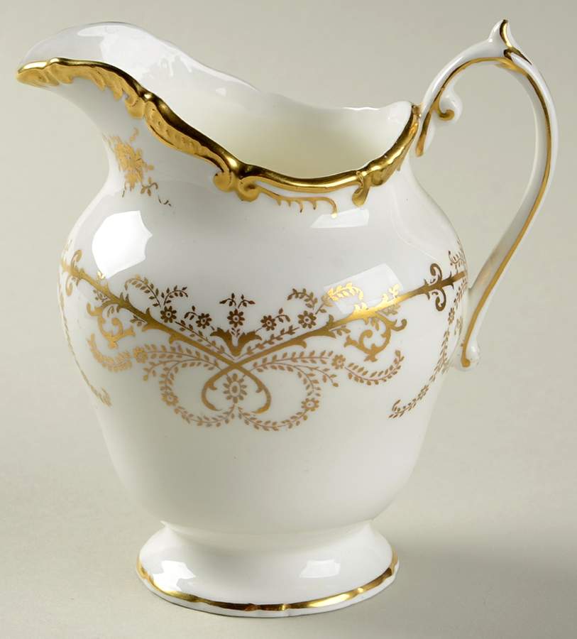 Anniversary White Creamer by Coalport-1