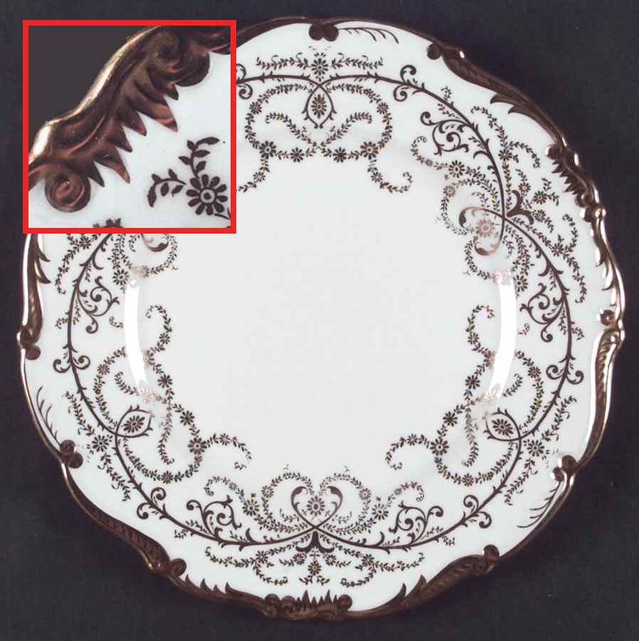 Anniversary White Dinner Plate by Coalport-1