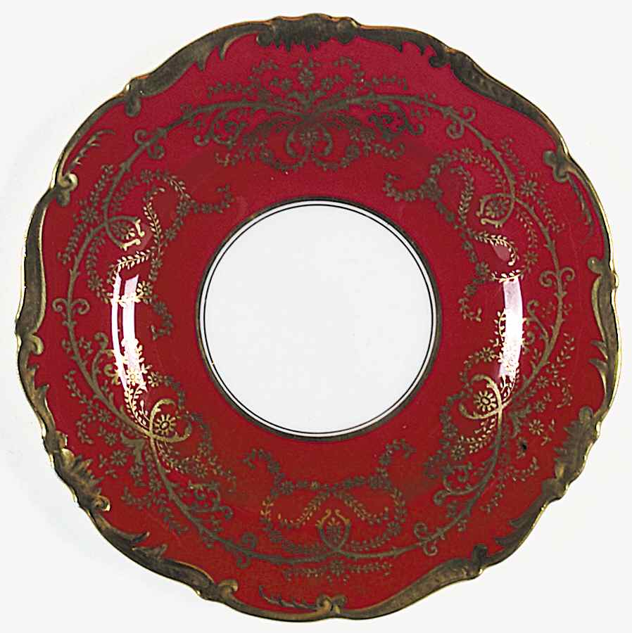 Anniversary Maroon Bread & Butter Plate by Coalport-1