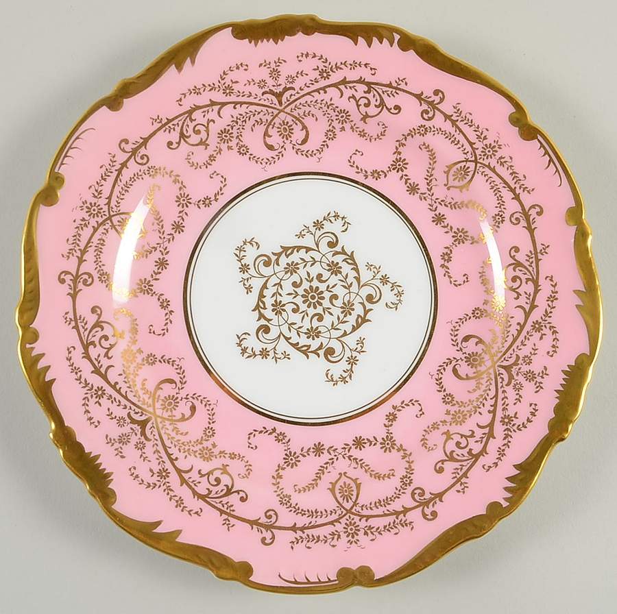 Anniversary Pink Luncheon Plate by Coalport-1