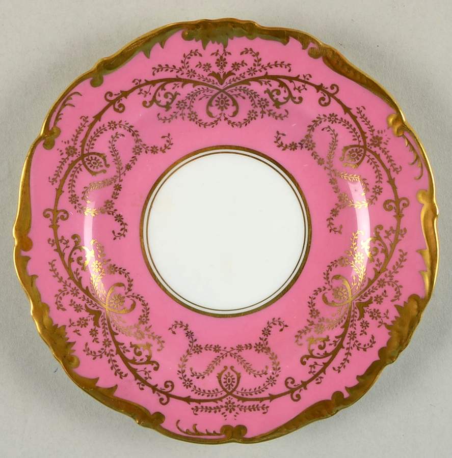 Anniversary Pink Bread & Butter Plate by Coalport-1
