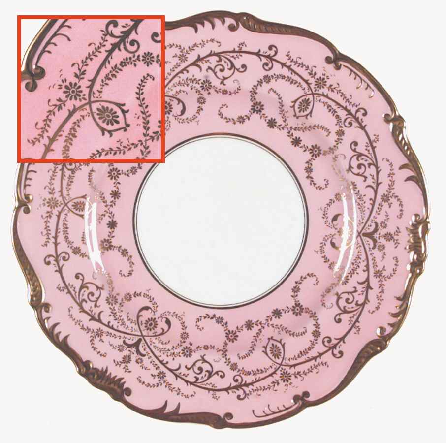 Anniversary Pink Dinner Plate by Coalport-1