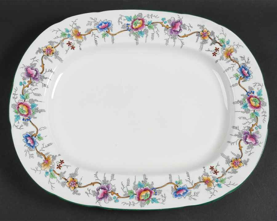 Arcadia 14" Oval Serving Platter by Coalport-1