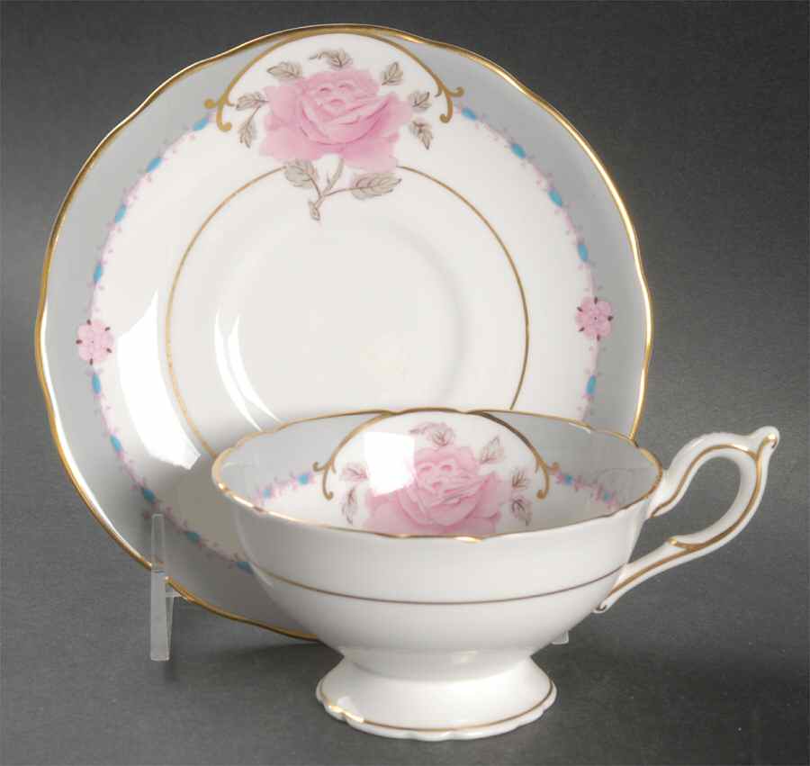 Aristocrat Footed Cup & Saucer Set by Coalport-1