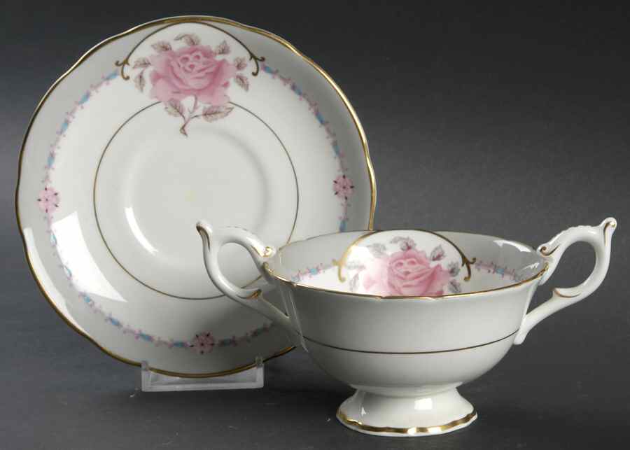 Aristocrat Footed Bouillon Cup & Saucer by Coalport-1