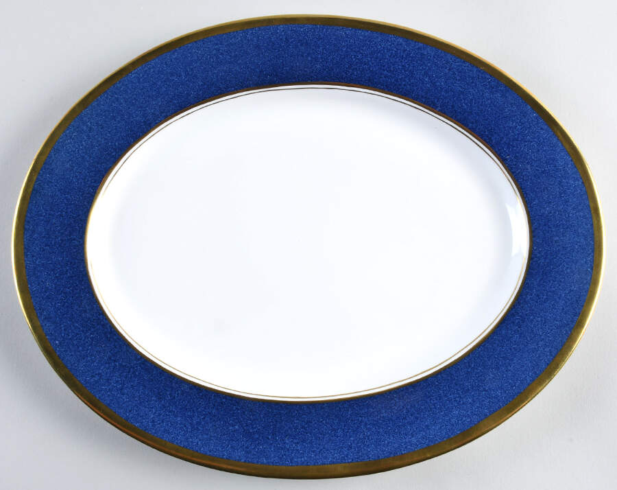 Athlone Blue 13" Oval Serving Platter by Coalport-1
