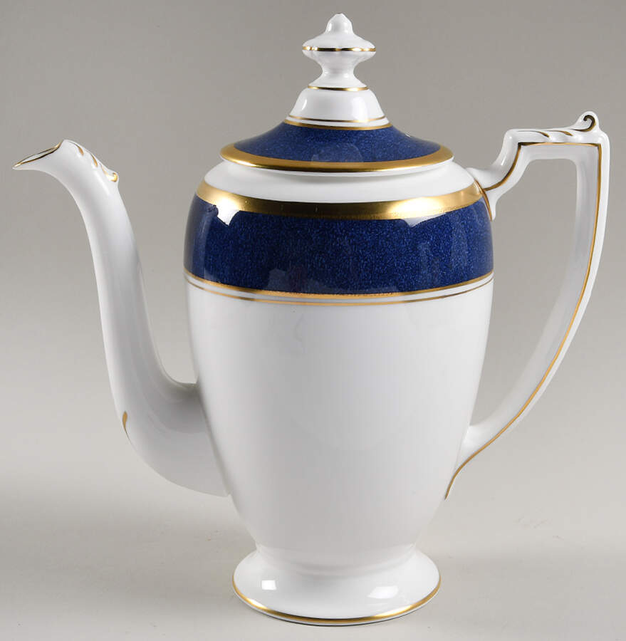 Athlone Blue Coffee Pot & Lid by Coalport-1