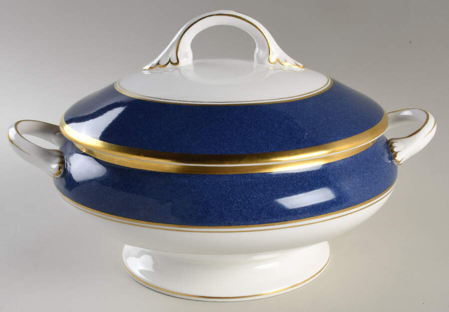 Athlone Blue Tureen &  Lid by Coalport-1