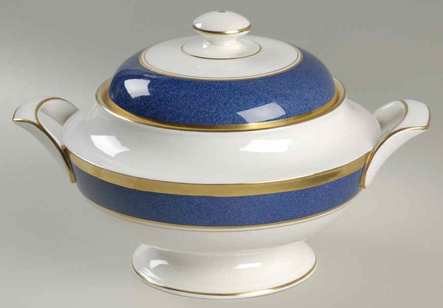 Athlone Blue Round Covered Vegetable by Coalport-1