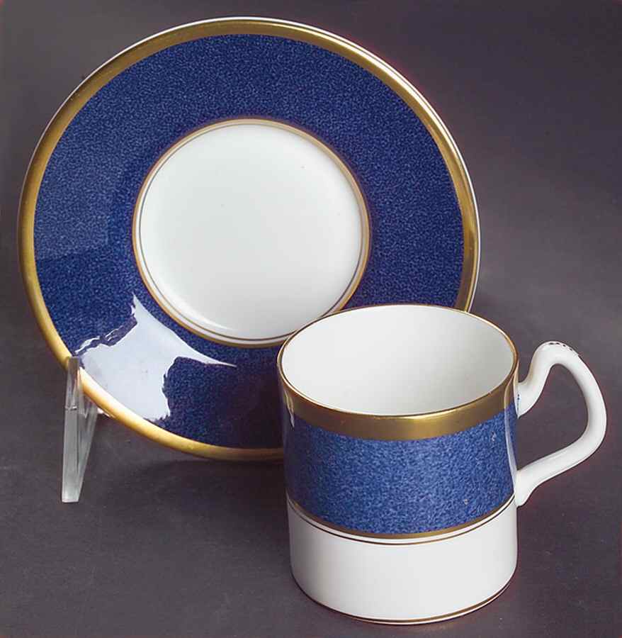 Athlone Blue Flat Demitasse Cup & Saucer Set by Coalport-1