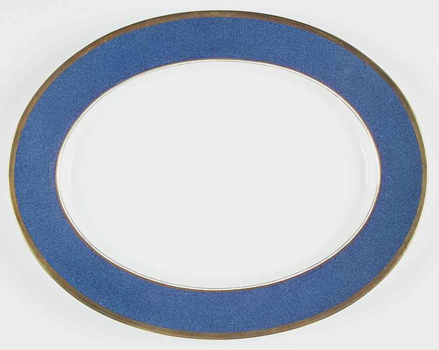Athlone Blue 17" Oval Serving Platter by Coalport-1