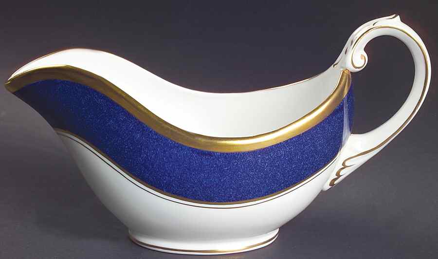 Athlone Blue Gravy Boat by Coalport-1