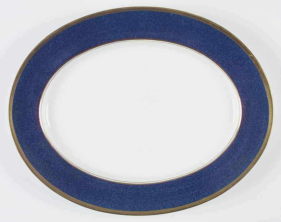 Athlone Blue 14" Oval Serving Platter by Coalport-1