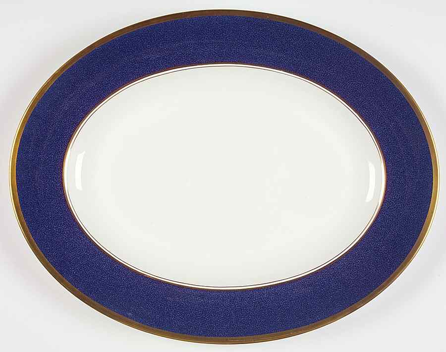 Athlone Blue 13" Oval Serving Platter by Coalport-1
