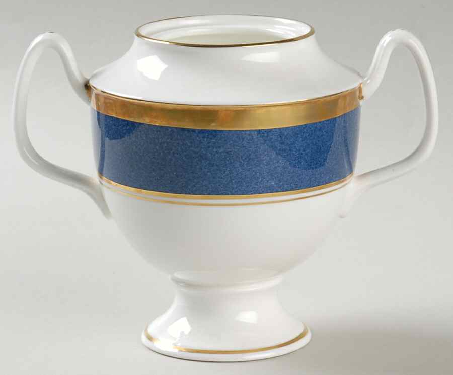 Athlone Blue Sugar Bowl No Lid by Coalport-1