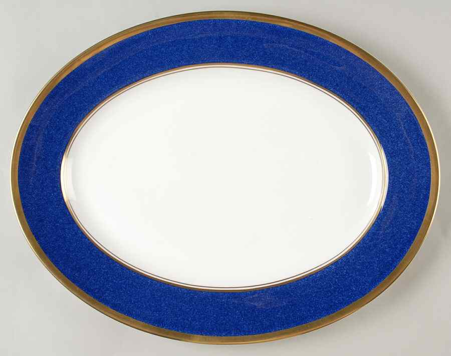 Athlone Blue 15" Oval Serving Platter by Coalport-1
