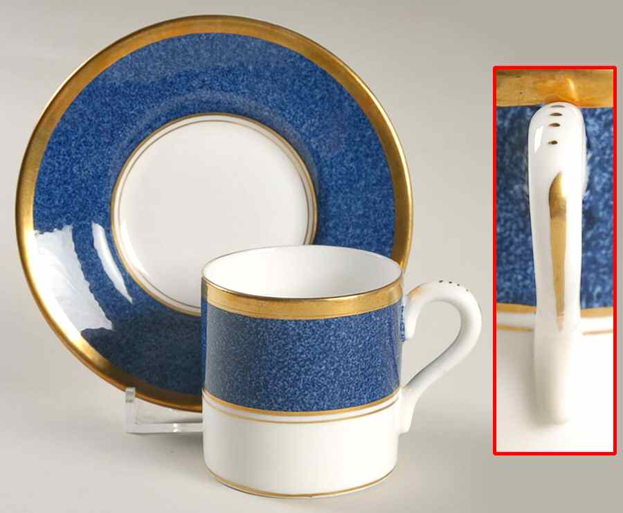 Athlone Blue Flat Demitasse Cup & Saucer Set by Coalport-1