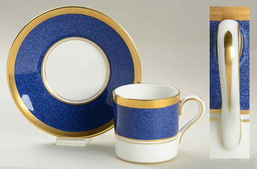 Athlone Blue Flat Demitasse Cup & Saucer Set by Coalport-1