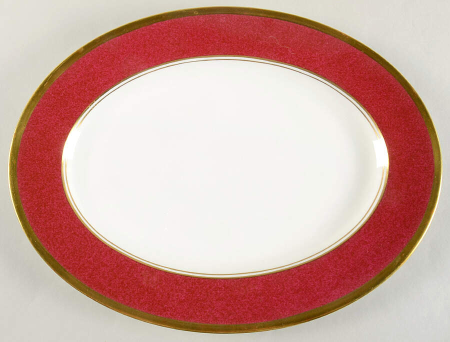 Athlone Marone (Ruby) 15" Oval Serving Platter by Coalport-1