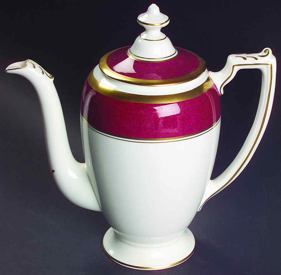 Athlone Marone (Ruby) Coffee Pot & Lid by Coalport-1