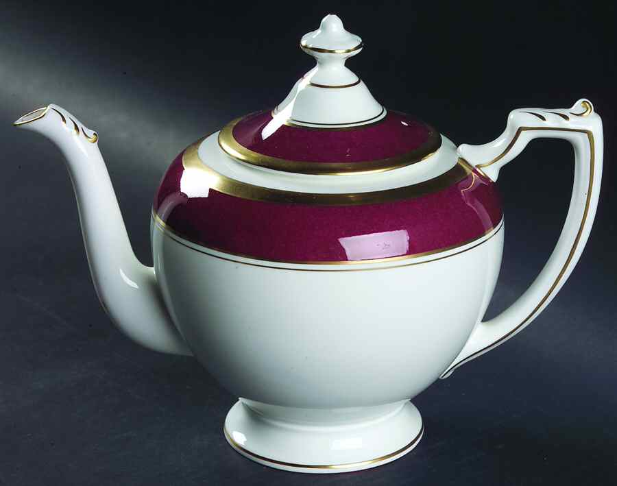 Athlone Marone (Ruby) Teapot & Lid by Coalport-1