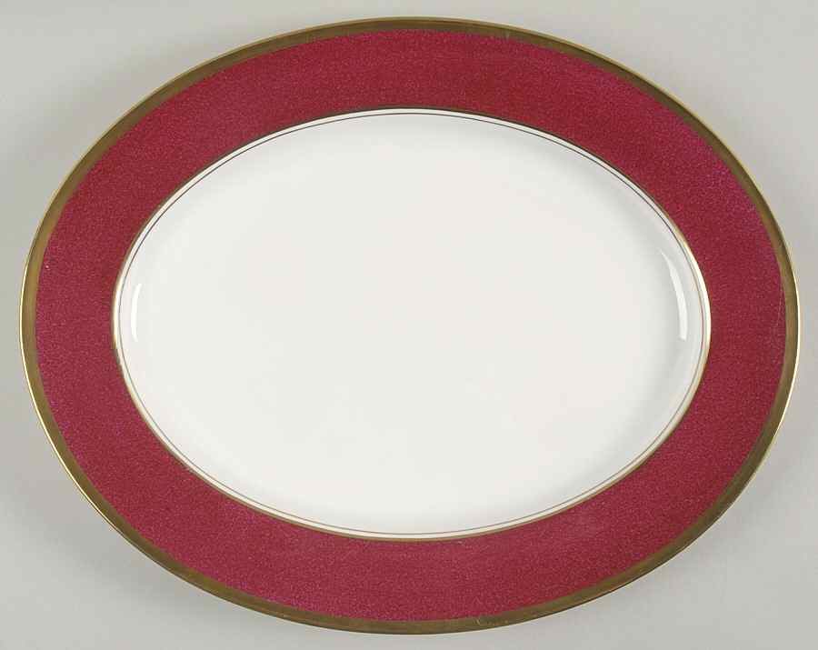 Athlone Marone (Ruby) 14" Oval Serving Platter by Coalport-1