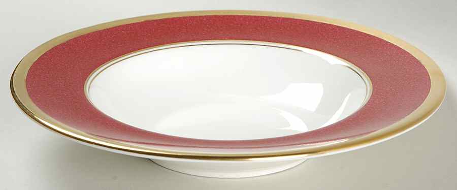 Athlone Marone (Ruby) Rim Soup Bowl by Coalport-1