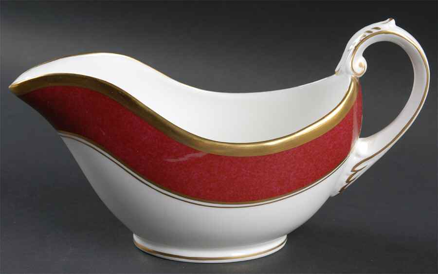 Athlone Marone (Ruby) Gravy Boat by Coalport-1