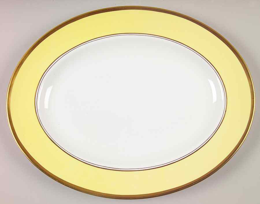 Athlone Yellow 14" Oval Serving Platter by Coalport-1