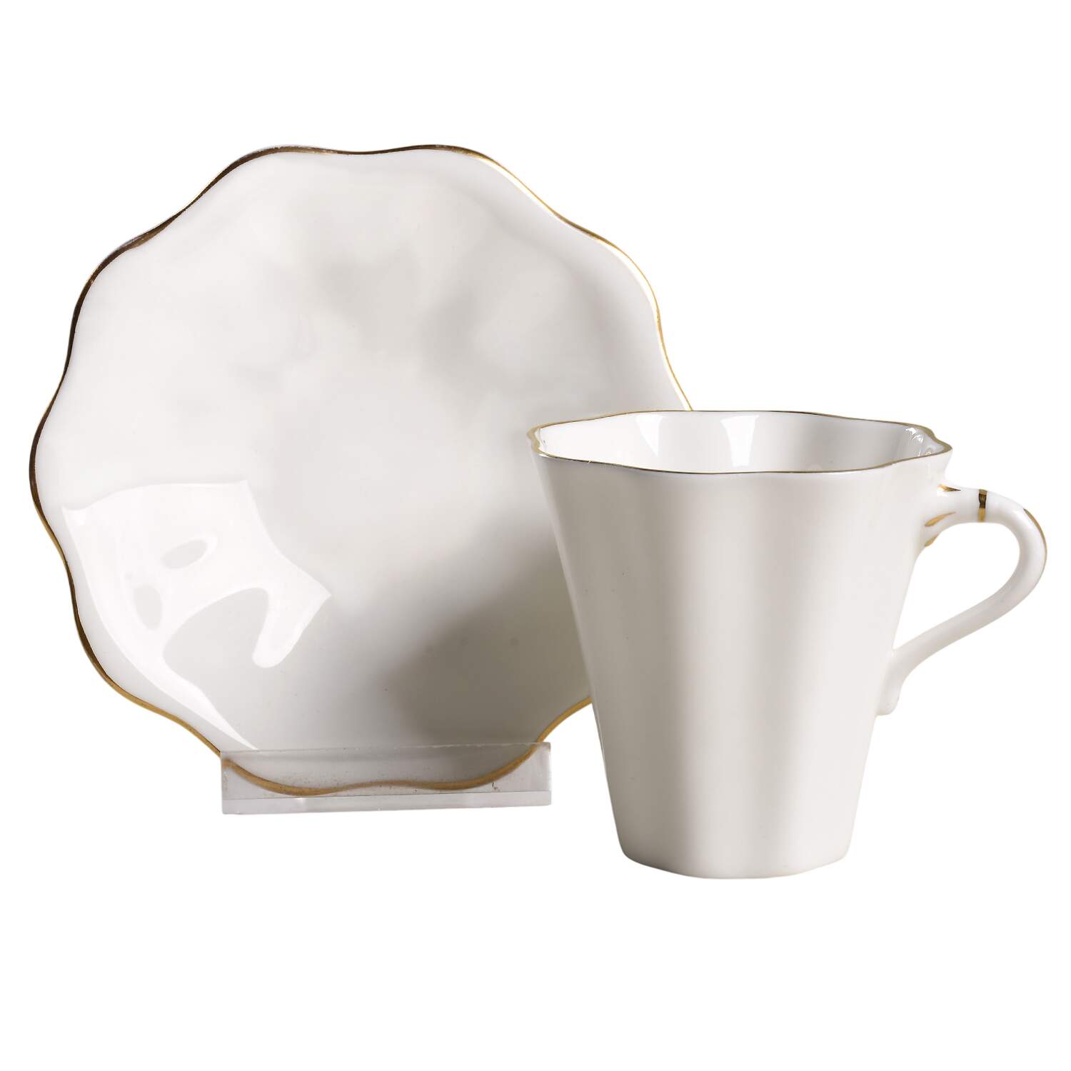 Aurora Flat Demitasse Cup & Saucer Set by Coalport-1