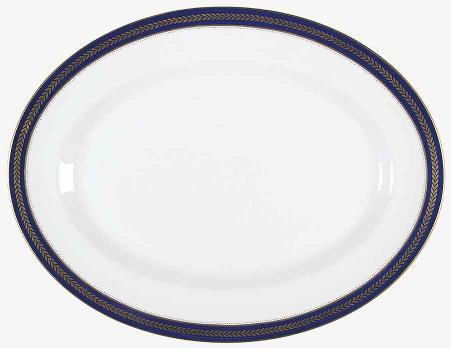 Blue Wheat 15" Oval Serving Platter by Coalport-1